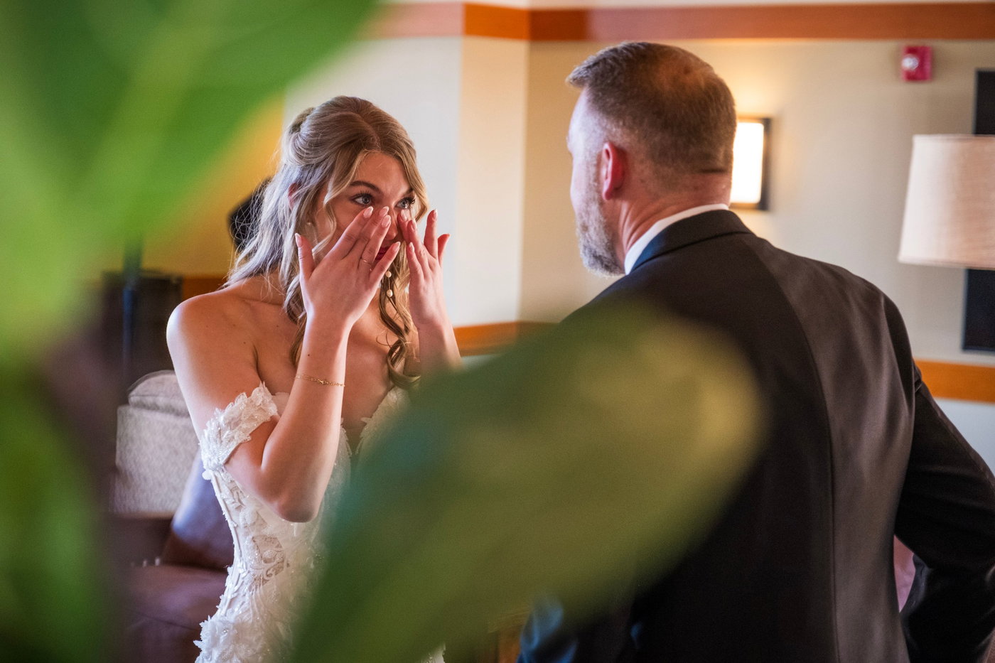 Her father seeing her for the first time