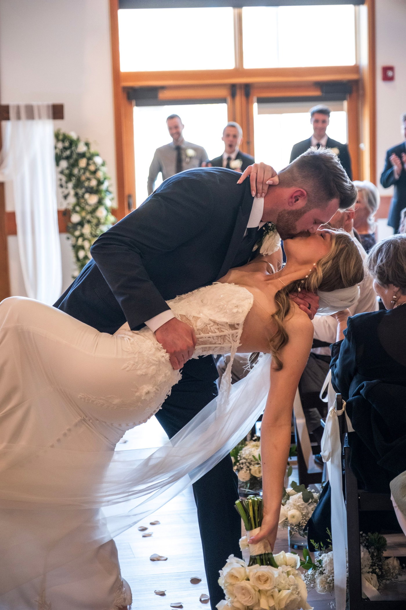 The kiss at the end of the ceremony