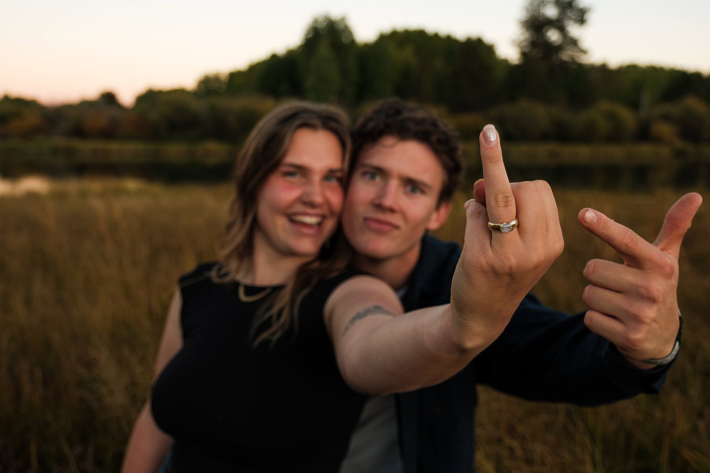 Showing off the ring